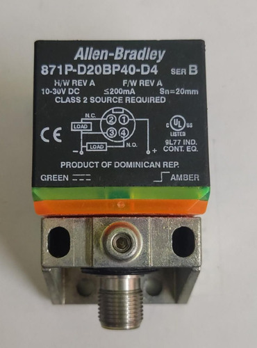 Allen-bradley 871p-d20bp40-d4 Sensor De Proximidad Inductivo