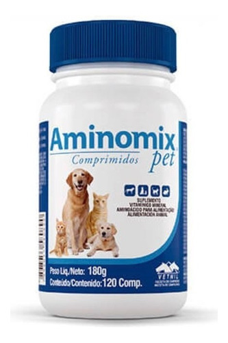 Aminomix Pet  Complemento Vitamínico X 120 Comprimidos