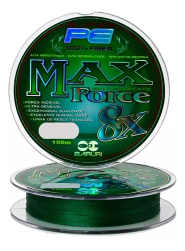 Linha Mult Premium Max Force Maruri 8x 0,27mm 150mt Verde