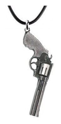 Pingente Revolver Com Colar