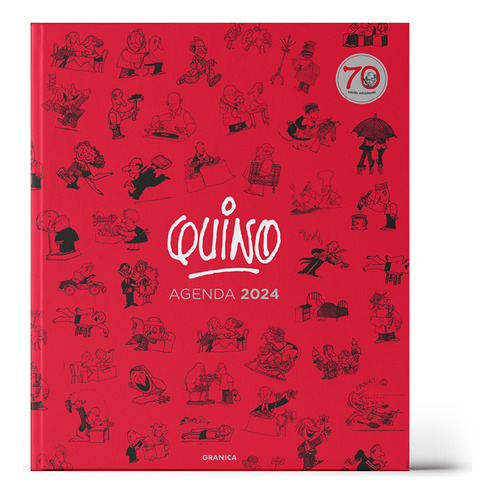 Agenda 2024 - Granica - Quino - Semanal - Ecuadernada Roja