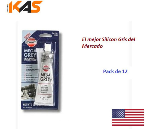 Silicon Gris Alta Temperatura Mega Grey Americano 85g Pack12