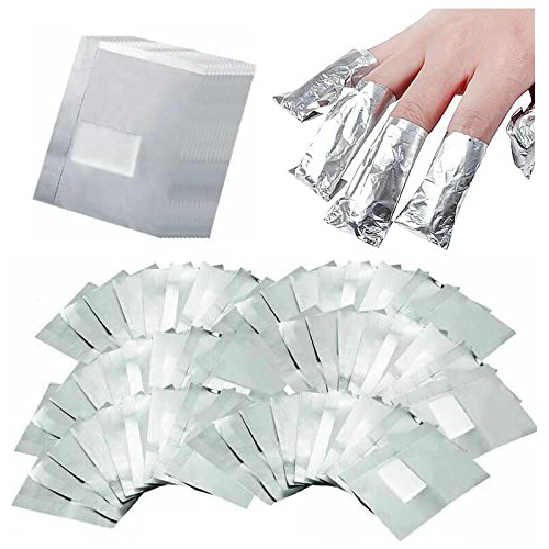 400pcs Nail Polish Remover Gel Nail Foil Wraps Aluminium Soa