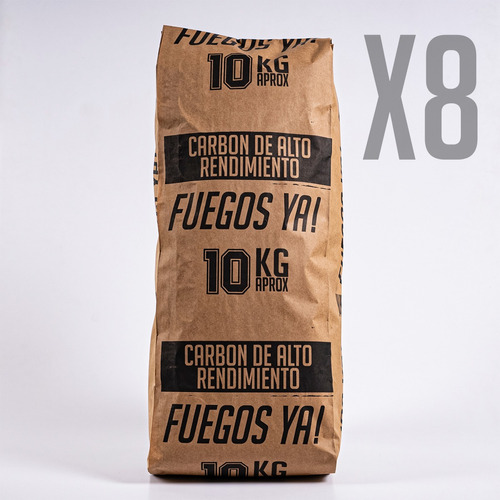 Bolsas Fuegos Ya 10kg Carbón De Alto Rendimiento X8