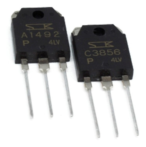 1 par de transistores de potencia 2SA1492 y 2SC3856 