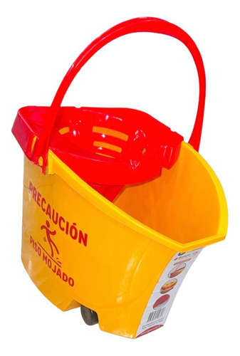 Balde Escurridor 12lts+trapero Color Amarillo