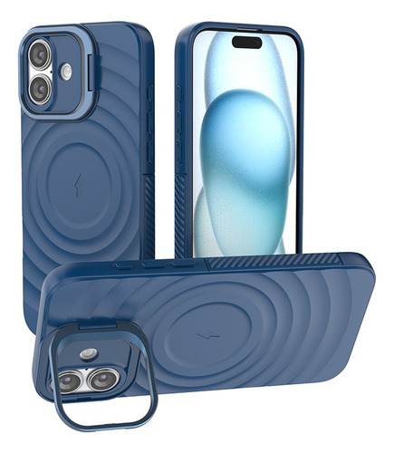 Funda Para iPhone Magsafe Relieve Elevado Protección De Cámara Con Soporte Stand Uso Rudo Esquinas Reforzadas