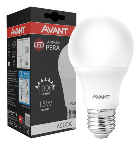 20 Lâmpada Led 15w E27 6500k Branca Fria Avant