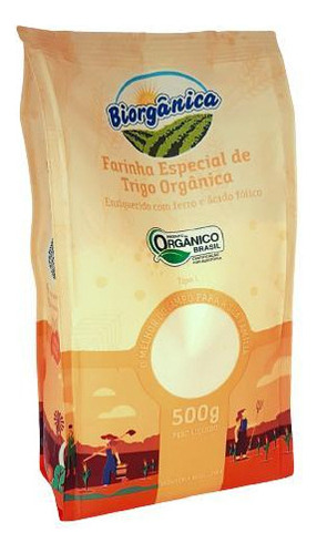 Kit 2x: Farinha De Trigo Branca Orgânica Biorgânica 500g