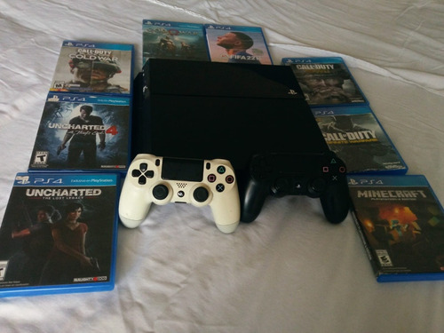 Playstation 4 Fat 500 Gb Con 2 Controles Y 9 Juegos 