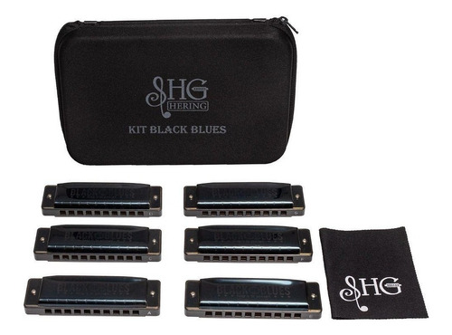 Kit Gaita Hering Black Blues Com Case 