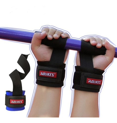 Straps Gym Goma Antiderrape Par  Full Ajustable Muñeca