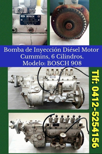 Bomba De Inyección Diesel Motores Cummins 6ct, 6 Cilindros.