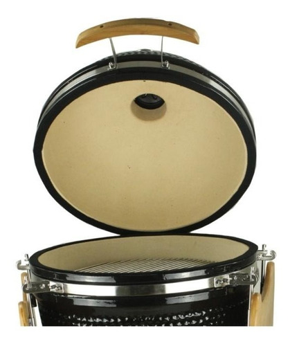 Imagem 4 de 7 de Churrasqueira Kamado Big Bob Egg Cerâmica Carvão Deluxe 23,5