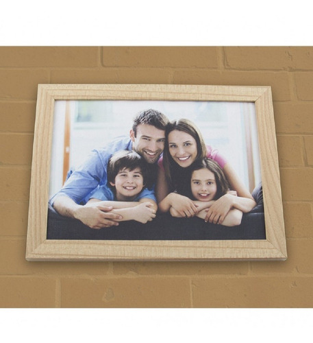 Imagen 10 de 10 de Portaretrato En Marco Madera Vertical Horizontal Familiar
