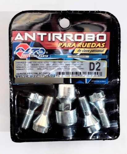 Imagen 1 de 3 de Tornillos Tuerca Antirrobo Renault Clio Sandero Duster Logan