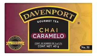 Té Gourmet Davenport Chai Caramelo 20 Sobres De 2 G C/u