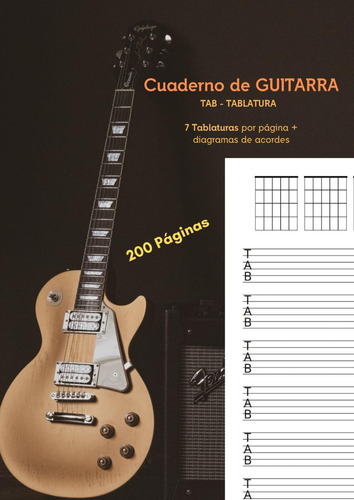 Cuaderno De Tablatura Para Guitarra 200 Páginas A4 Tab 61dcc