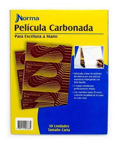 Película Carbonada Norma Carta X 50 Hojas Ref. 500763