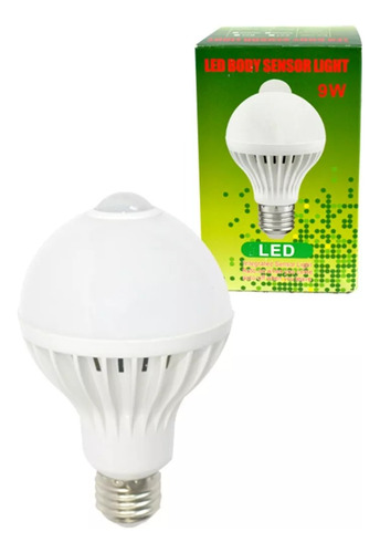 Foco Bombilla Led 9w Con Sensor De Movimiento E27