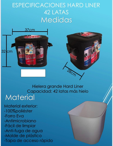 Hielera 42 Latas De Cap. Camuflaje Verde Hard Liner