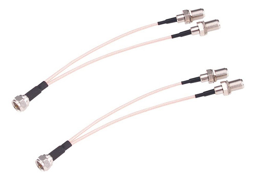 Rfaha 2pcs F Macho A Doble F Tipo Hembra Cable De Extensin P