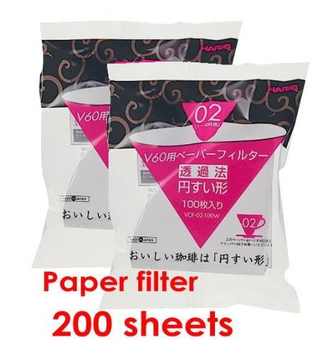 Hario 02 100 Count Coffee Paper Filter, White-value Set Of 2