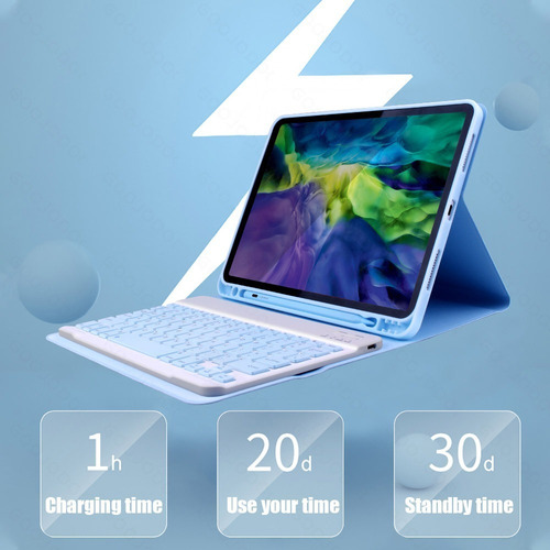 Funda Con Teclado Para iPad 7ª 8ª Generación 2020 10.2 Inch