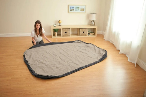 Colchon Inflable Intex Doble Altura Queen Size Con Bomba1