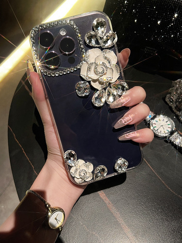 Funda Para iPhone Con Flores De Camelia- Series 16/15/14