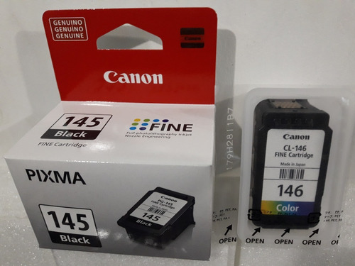 Paq. De 2 Cartuchos( Canon Pg-145 Caja Y Cl-146 Blister )