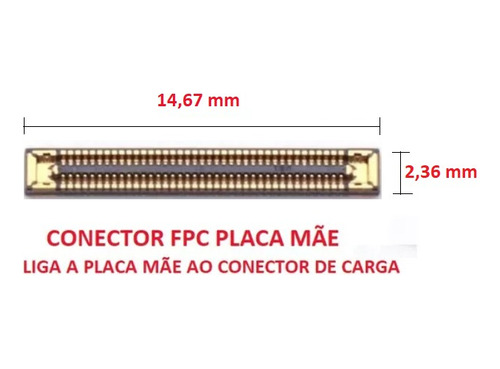 Conector Fpc Placa Mãe Samsung A31 A51 A70 A71 A80 A30s A40