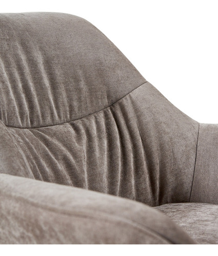 Sillón Poltrona Marte Para Living Velvet Gris