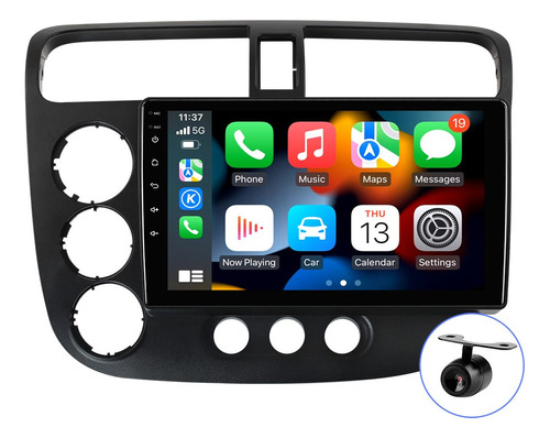 Estéreo 2+32g Para Honda Civic 2001-2005 Gps Carplay Wifi Bt