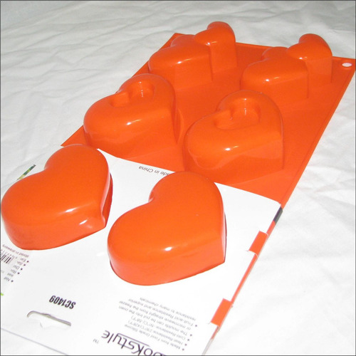 Molde Silicon Ponque 6 Corazones Vela Arcilla Sc1409