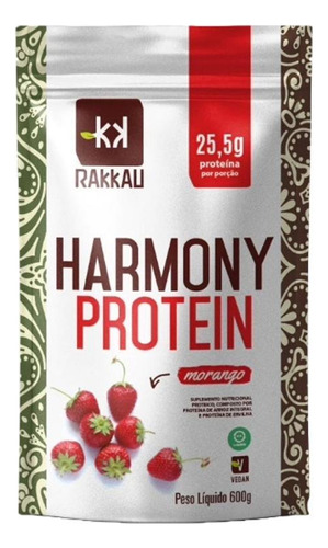 Harmony Protein Morango Vegana Rakkau 600g