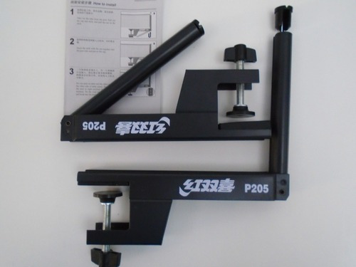 Hilo de ping pong Dhs de Network Support Dhs, color hierro, negro mate, anodizado