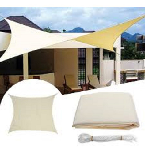 Imagen 1 de 4 de Lona Sombreadora Toldo Vela Cuadrada 5x5 Impermeable Tela