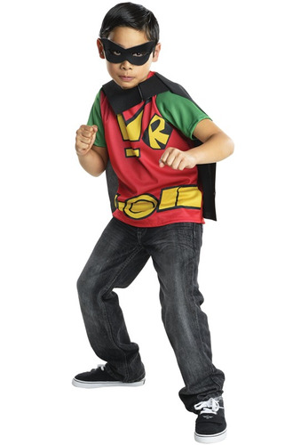 Disfraz Para Niño Camiseta Robin Talla S Halloween 