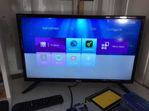 Tv Smart 24 Fullhd Com Linha Conserto Ou Usar Assim Ou Peças