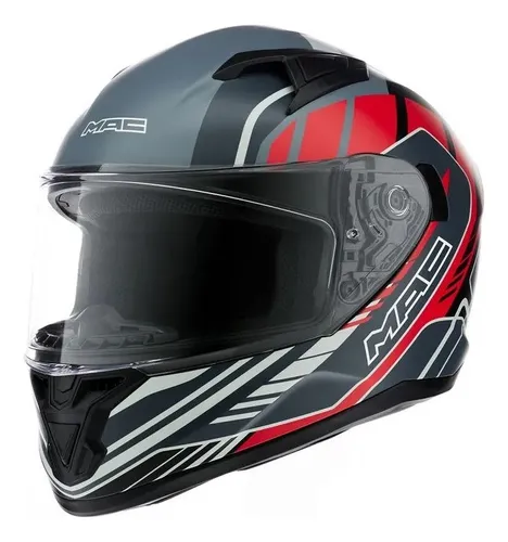 Casco Moto Integral Mac Speed Fleet Visor Simple Ciclofox