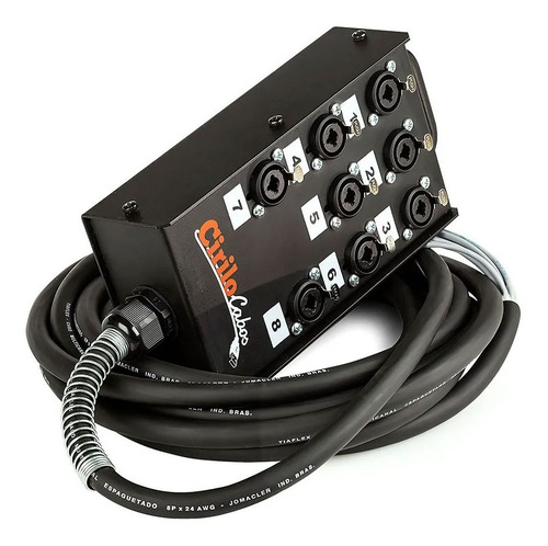 Medusa 8 Vias Com Conectores Combo - Cirilo Cabos 5 Mt