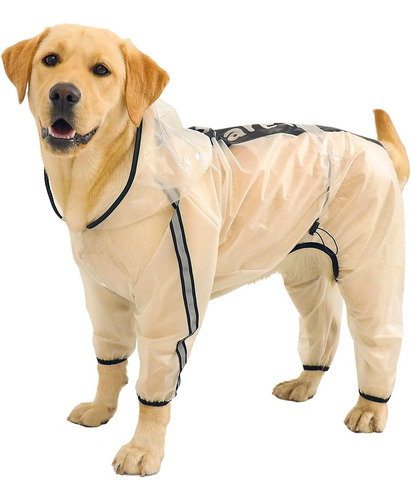 Impermeable Para Perro, Poncho Con Capucha Para Perro,