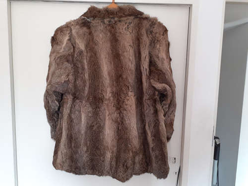 Tapado De Piel Sintético Clarito De Zorro Para Mujer Talle M