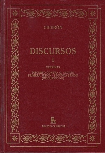 Discursos I (biblioteca Gredos) (cartone) - Ciceron (papel)