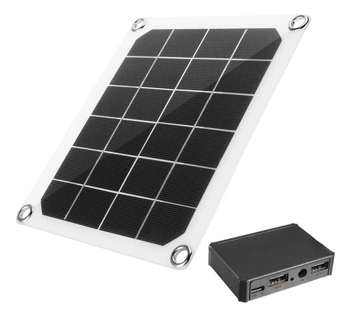 Kit De Panel Solar 3 En 1 De 10w Tipo C, Usb Y Cc De 5v,