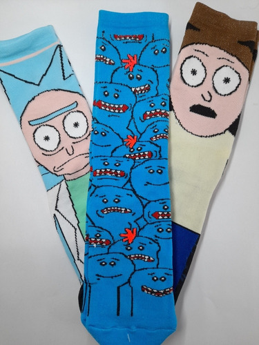 Calcetin Calceta Divertida Rick Y Morty Mr. Meeseeks Tin L