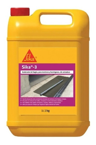 Sika Con Cloruro X 2 Kg Fragüe P/ Hormigon Acelerante Sika 3