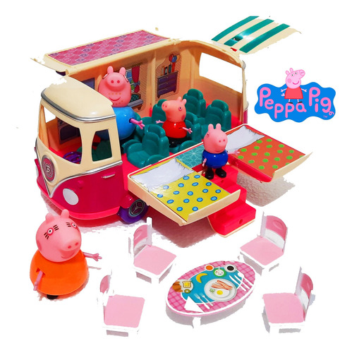 Peppa Set Pack 6 Muñecos Sra Gacela Y Amigos Articulado Caja