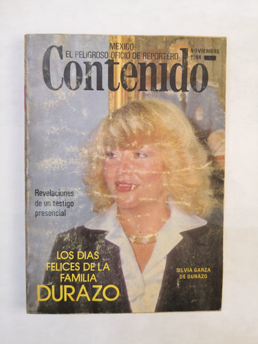 Revista Contenido Noviembre 1984,#258 Familia Durazo